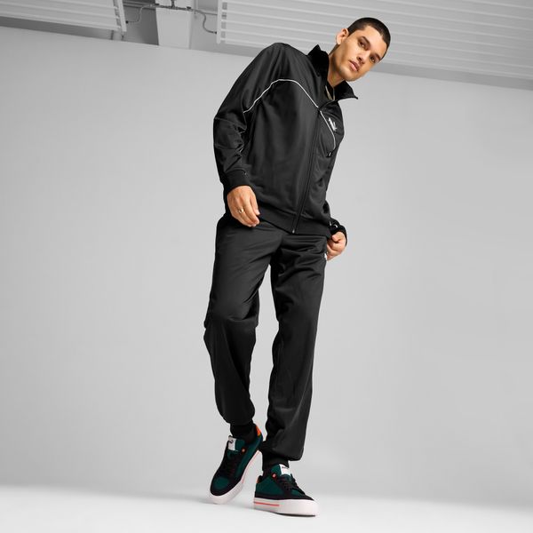 PUMA Men's Puma Piping Tracksuit, Black, Size S, Clothing