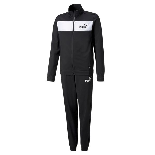 PUMA Men's Puma Polyester Tracksuit Youth, Black, Size 13-14Y, Clothing