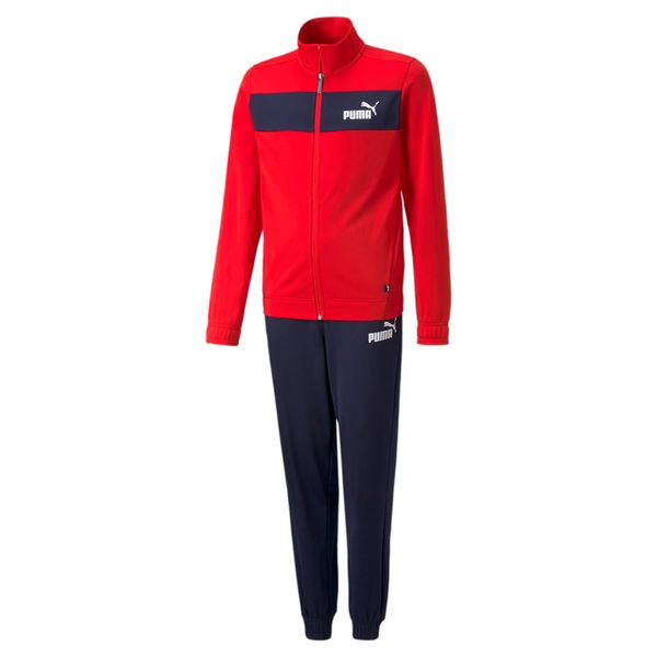 PUMA Men's Puma Polyester Tracksuit Youth, Red, Size 13-14Y, Clothing