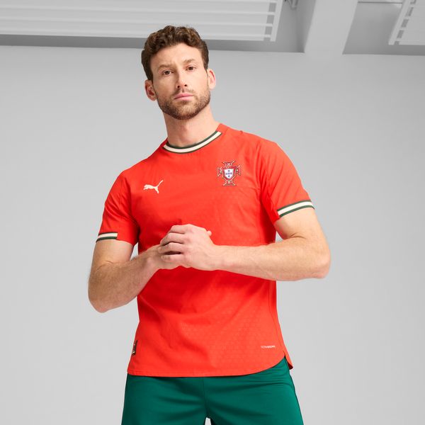 PUMA Men's Puma Portugal 2025 Home Authentic Jersey, Red, Size L, Clothing