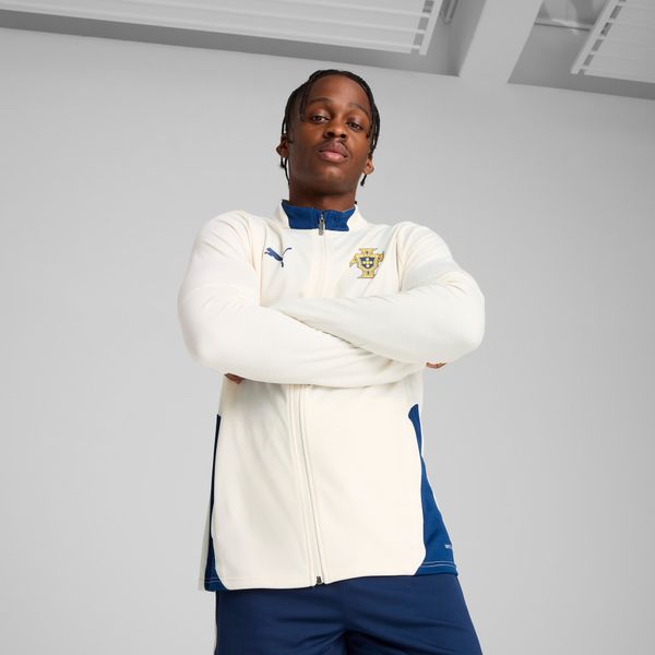 PUMA Men's Puma Portugal Training Jacket, Beige, Size XS, Clothing