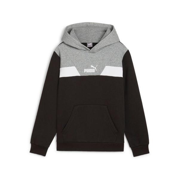 PUMA Men's Puma POWER Colourblock Hoodie Youth, Black, Size 11-12Y, Age