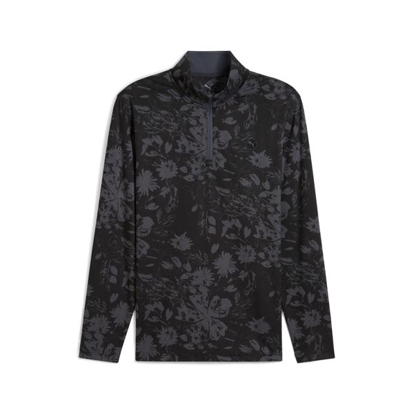 PUMA Men's Puma Pure 2.0 Rose Golf Quarter-Zip Jacket Top, Black Top, Size S Top, Sport