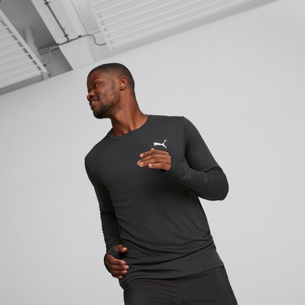 PUMA Men's Puma RUN FAVOURITE Long Sleeve Running T-Shirt, Black, Size L, Clothing