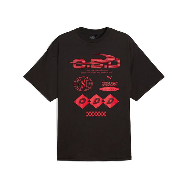 PUMA Men's Puma Scoots Trail Blazing Basketball T-Shirt, Black, Size M, Clothing