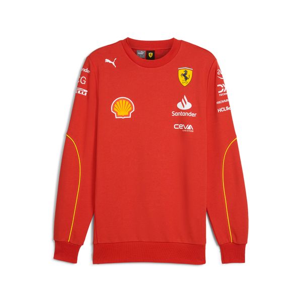 PUMA Men's Puma Scuderia Ferrari 2024 Replica Collection Team Sweatshirt, Red, Size L, Sports