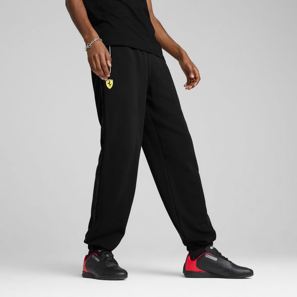PUMA Men's Puma Scuderia Ferrari Race Sweatpants, Black, Size M, Clothing