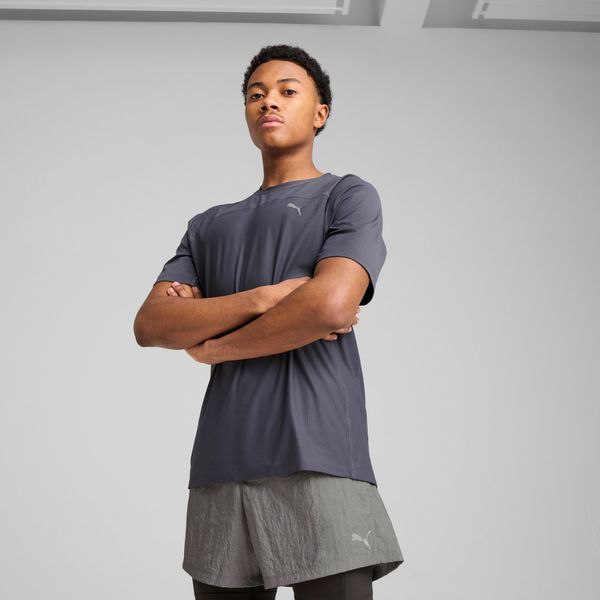 PUMA Men's Puma SEASONS cool CELL Short Sleeve T-Shirt, Gray, Size XS, Clothing