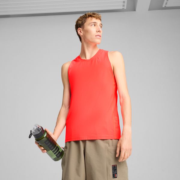 PUMA Men's Puma SEASONS cool CELL Tank, Red, Size XS, Clothing