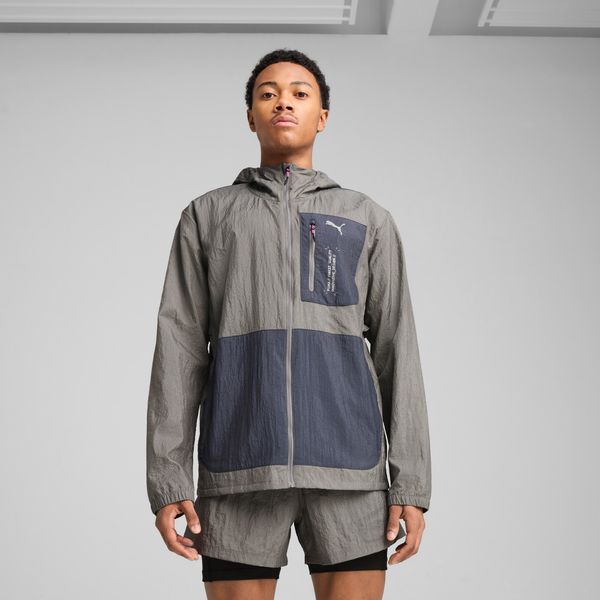 PUMA Men's Puma SEASONS Wind CELL Jacket, Gray, Size L, Clothing