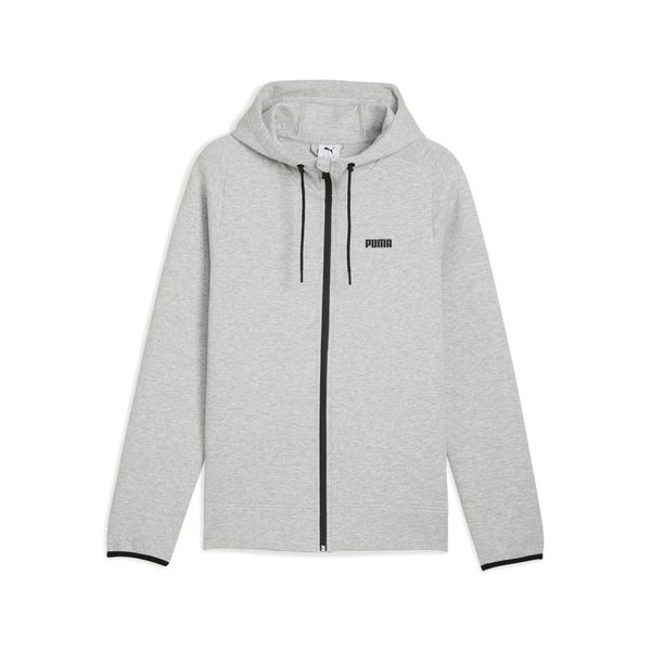 PUMA Men's Puma Spacer Full-Zip Hoodie, Gray, Size S, Clothing