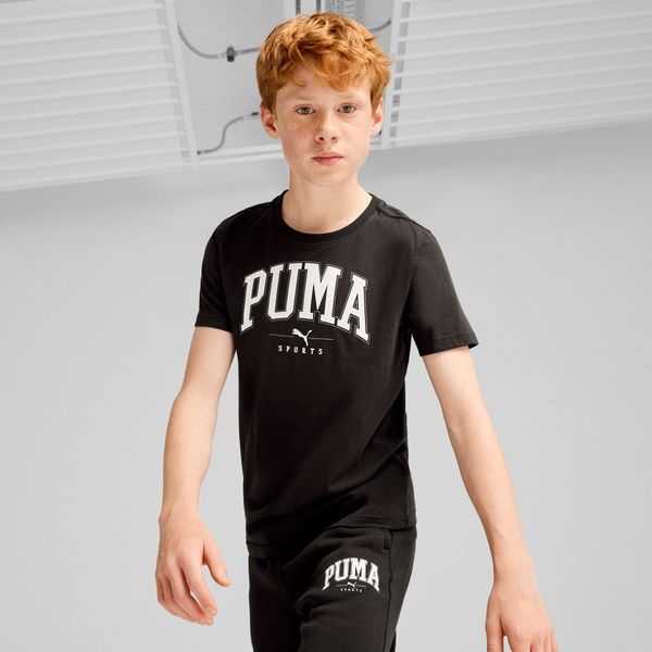 PUMA Men's Puma SQUAD Big Graphic Tee Youth, Black, Size 15-16Y, Clothing