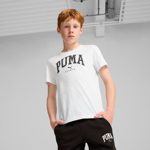 PUMA Men's Puma SQUAD Big Graphic Tee Youth, White, Size 15-16Y, Clothing