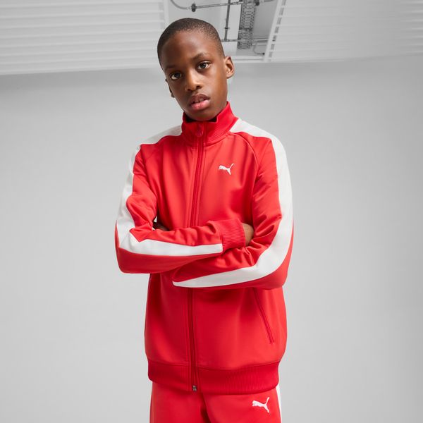 PUMA Men's Puma T7 ALWAYS ON Track Jacket Youth, Red, Size 9-10Y, Clothing