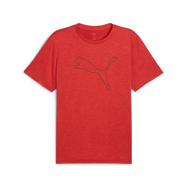 PUMA Men's Puma TAD ESSENTIALS Heather Cat T-Shirt, Red, Size XL, Clothing