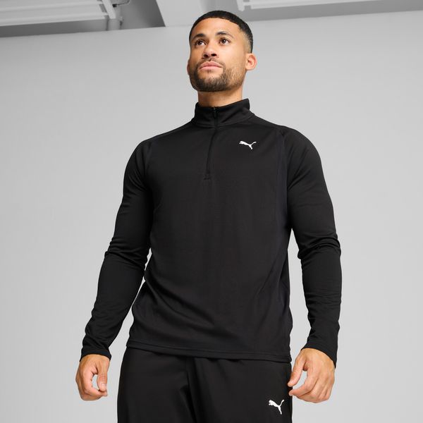 PUMA Men's Puma TAD TECH Fabric Mix 1/4 Zip, Black, Size XL, Clothing