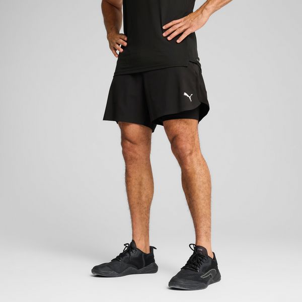 PUMA Men's Puma TRAINING TECH 2-in-1 Shorts, Black, Size S, Clothing