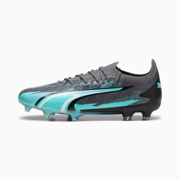 PUMA Men's PUMA Ultra Ultimate Rush FG/AG Football Boots, Strongray/White/Elektro Aqua