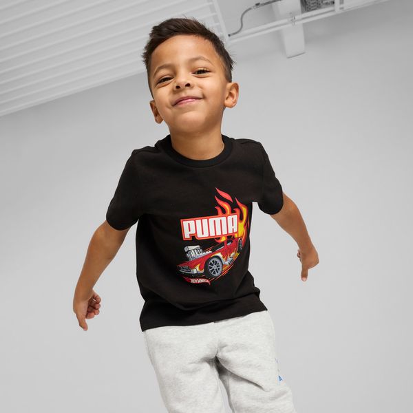 PUMA Men's Puma x HOT WHEELS™ Graphic T-Shirt, Black, Size 2-3Y, Clothing