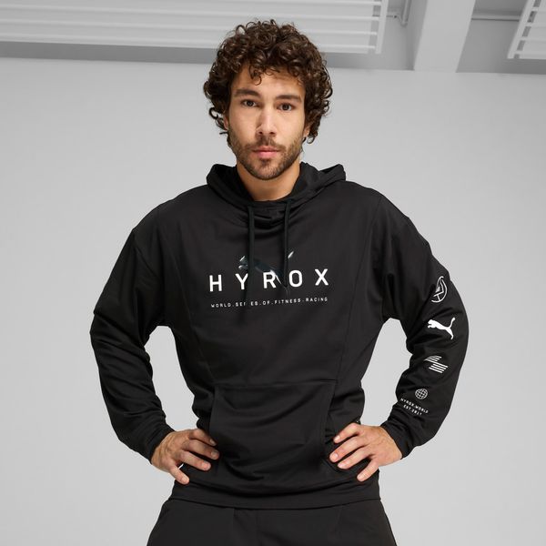 PUMA Men's Puma x HYROX Studio Hoodie, Black, Size XXL, Clothing