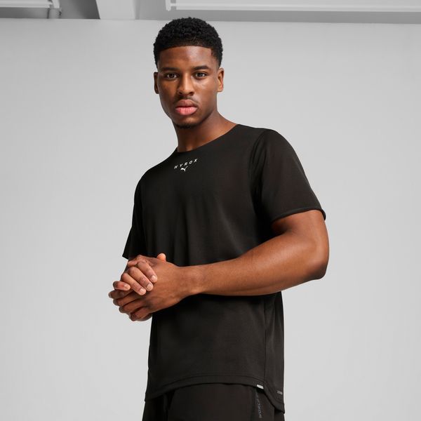PUMA Men's Puma x HYROX ULTRASPUN T-Shirt, Black, Size L, Clothing