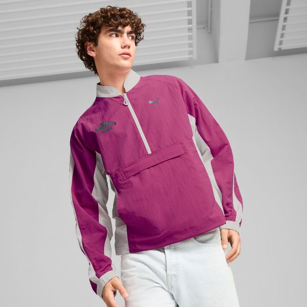 PUMA Men's Puma x MÃS TIEMPO Track Top, Pink, Size XXL, Clothing