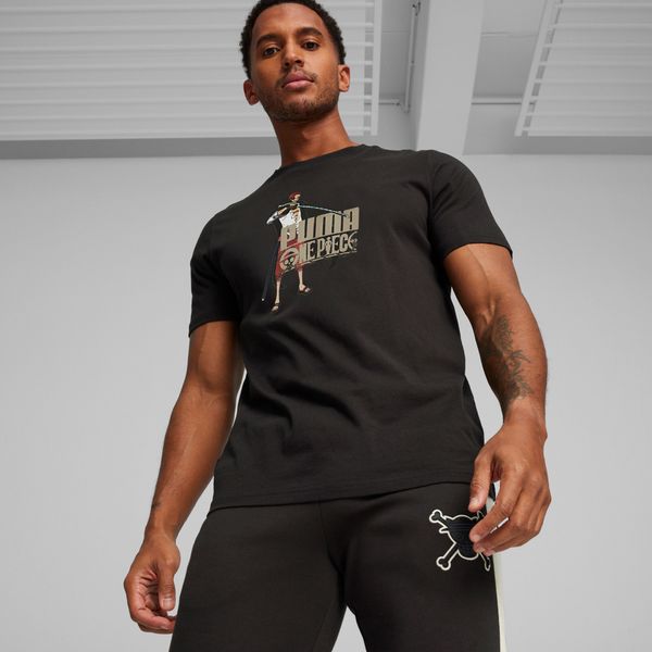 PUMA Men's Puma x ONE PIECE Graphic's T-Shirt, Black, Size XXL, Clothing
