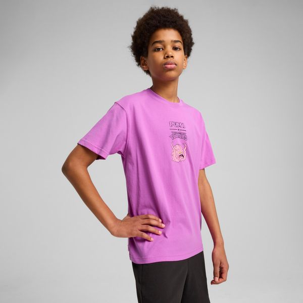 PUMA Men's Puma x TMNT Relaxed Graphic Tee Youth, Purple, Size 9-10Y, Clothing