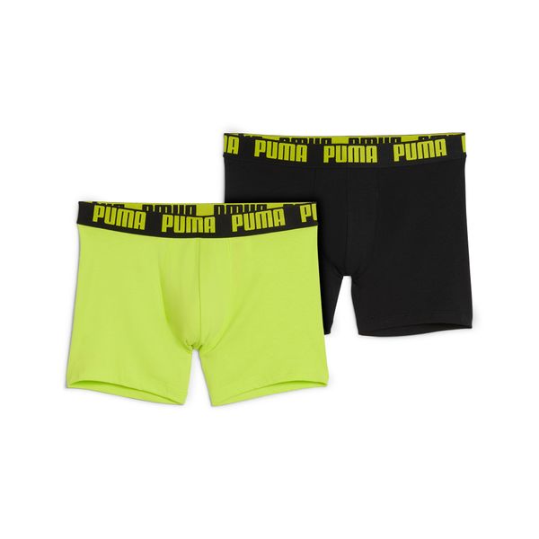 PUMA Men's Puma's Boxer Briefs 2 pack, Green, Size 5, Clothing