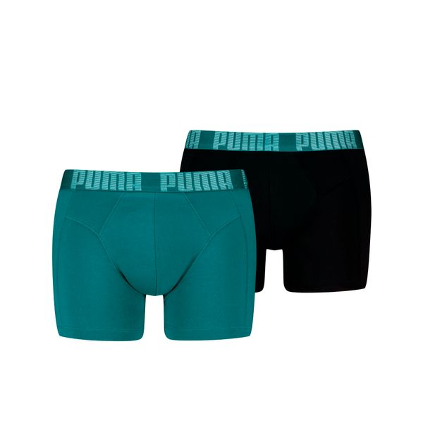 PUMA Men's Puma's Boxer Briefs 2 pack, Green, Size S, Clothing