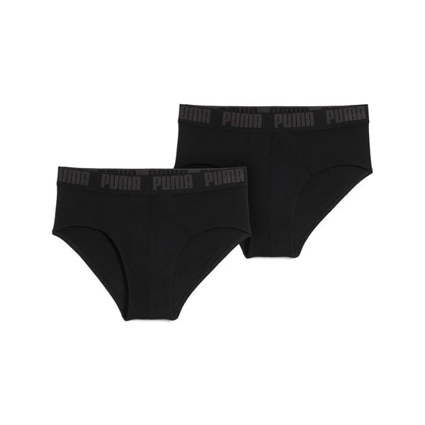 PUMA Men's Puma's Briefs 2 pack, Black, Size 5, Clothing