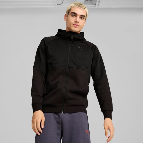 PUMA Men's PumaTECH Full-Zip Hoodie, Black, Size XXL, Clothing