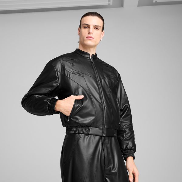 PUMA Men's Special Items Moto Super Puma Bomber Jacket, Black, Size XS, Clothing