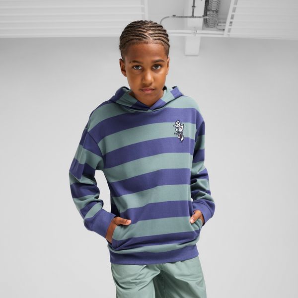 PUMA Men's SUPER Puma Graphic Hoodie Youth, Green, Size 15-16Y, Clothing