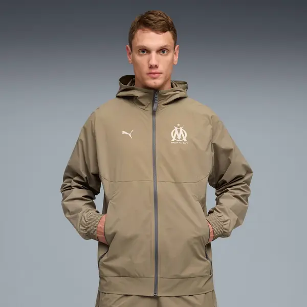 PUMA Olympique de Marseille PUMATECH Woven Jacket Men, Clothing, Velvet Moss/Golden Fog, S
