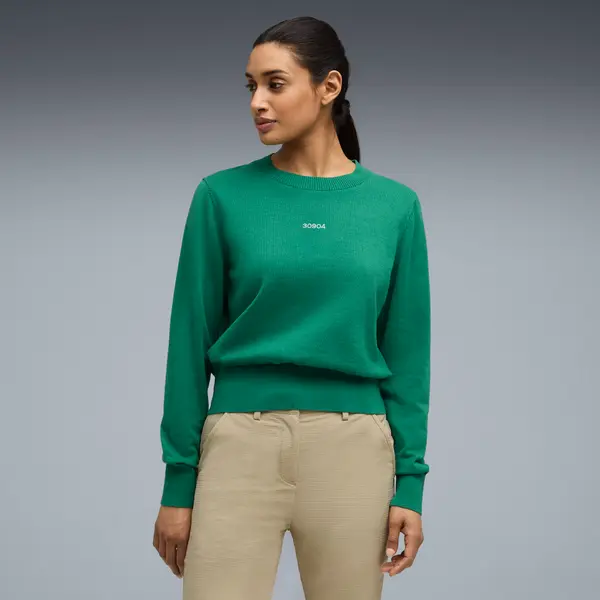 PUMA PUMA 30904 CLOUDSPUN Golf Sweatshirt Women, Clothing, Luso Green, S