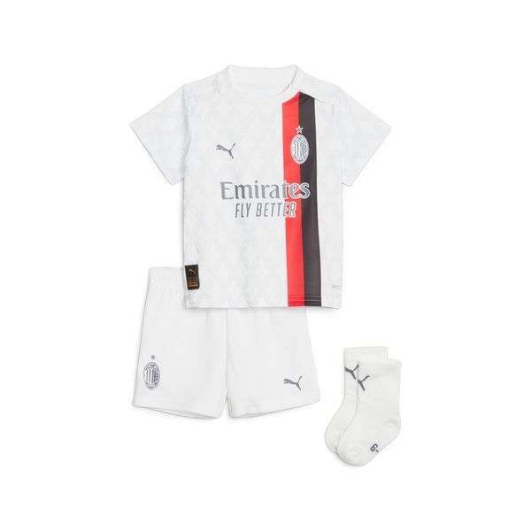 PUMA Puma AC Milan 23/24 Away Toddlers' Babykit, White, Size 2-4M, Clothing