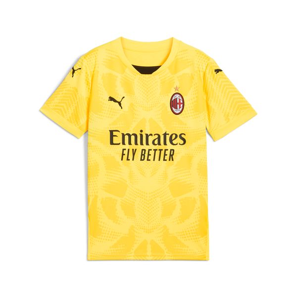 PUMA Puma AC Milan 24/25 Goalkeeper Short Sleeve Jersey Youth, Yellow, Size 9-10Y, Clothing