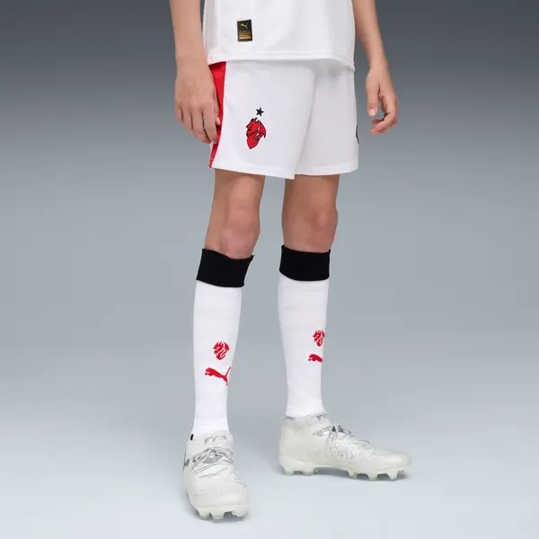 PUMA PUMA AC Milan 25/26 Shorts Youth, Clothing, White/Red, 15-16Y