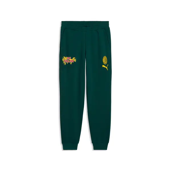 PUMA PUMA AC Milan FtblCulture Sweat Pants Men, Football, Dark Myrtle/Sunny Yellow, S