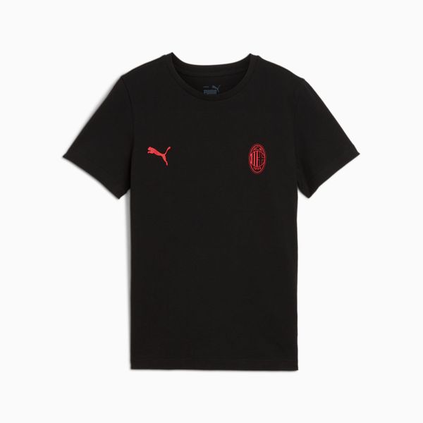 PUMA PUMA AC Milan Ftblessentials T-Shirt Youth, Black/For All Time Red