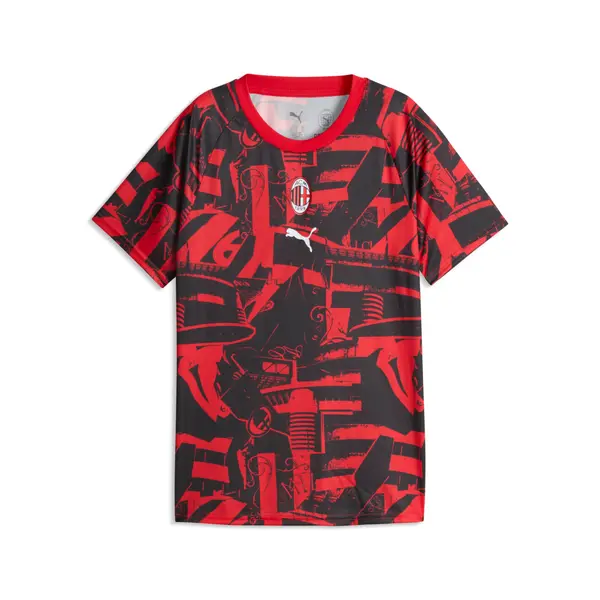 PUMA PUMA AC Milan Warmup Jersey Women, Clothing, Red/Black, S
