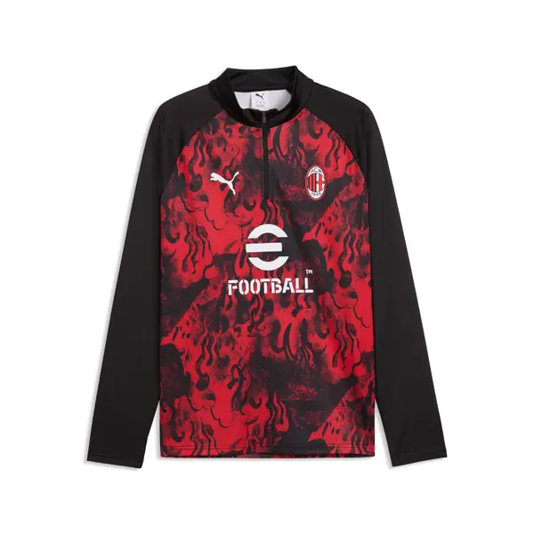 PUMA PUMA AC Milan Warmup Quarter-Zip Top Men, Football, Red/Black, S
