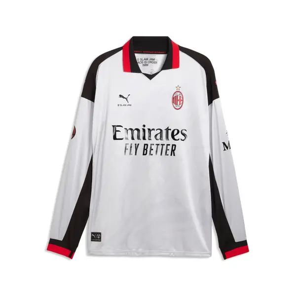 PUMA PUMA AC MILAN x SLAM JAM Limited Edition Long Sleeve Jersey Men, Sports, Silver Mist, S