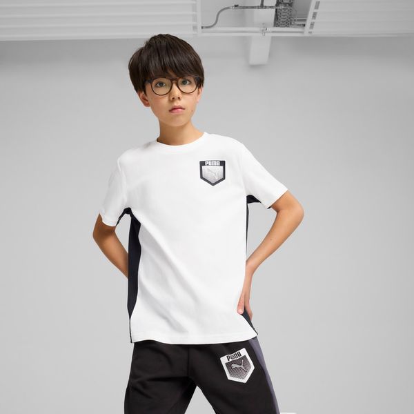 PUMA Puma Active Sports Graphic Tee Youth, White, Size 7-8Y, Kids