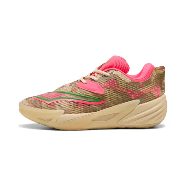 PUMA PUMA All-Pro NITRO™ 2 Flau'jae Basketball Shoes Unisex, Shoes, Sand Dune/Pure Pink/Green Fruit, 44