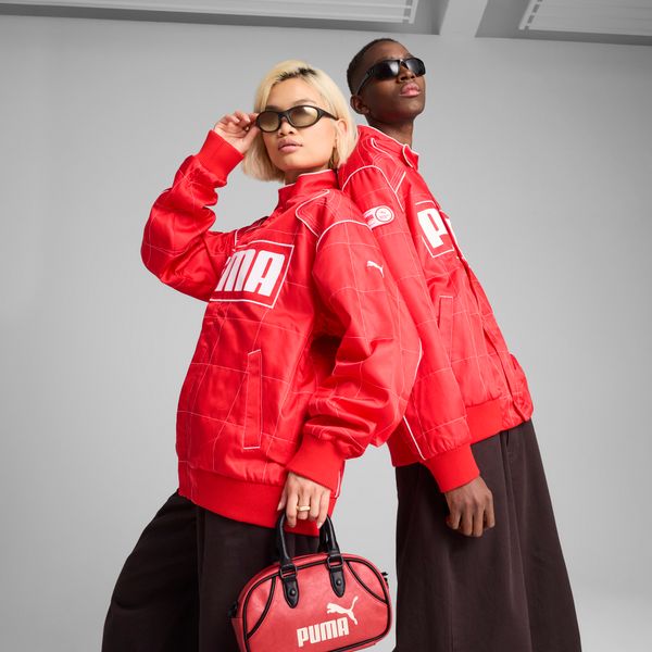 PUMA Puma ARCHIVE SEASONAL Relaxed Racer Jacket Unisex, Red, Size XS, Clothing