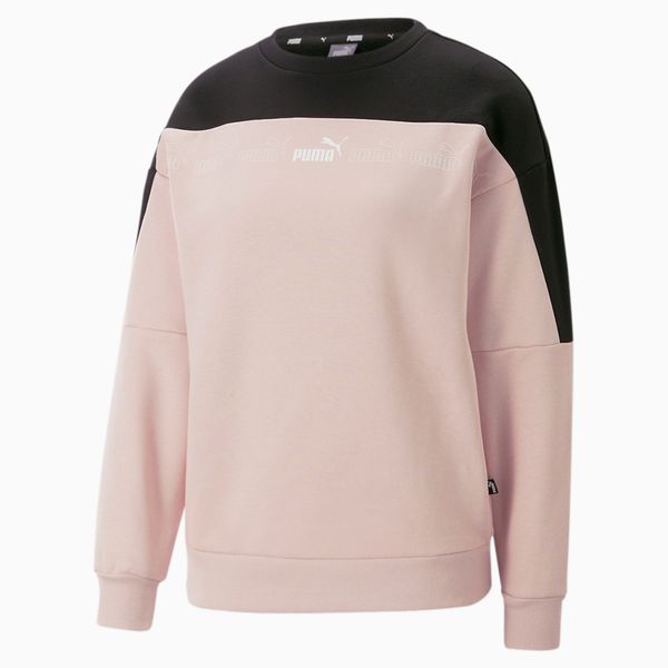 PUMA PUMA Around The Block Crew Neck Sweatshirt Women, Rose Quartz/Black