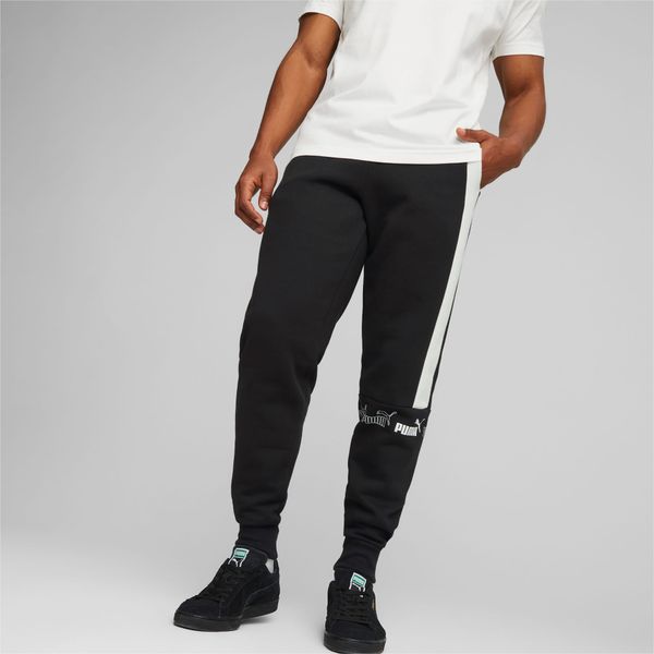 PUMA PUMA Around The Block Fleece Pants Men, Black/White