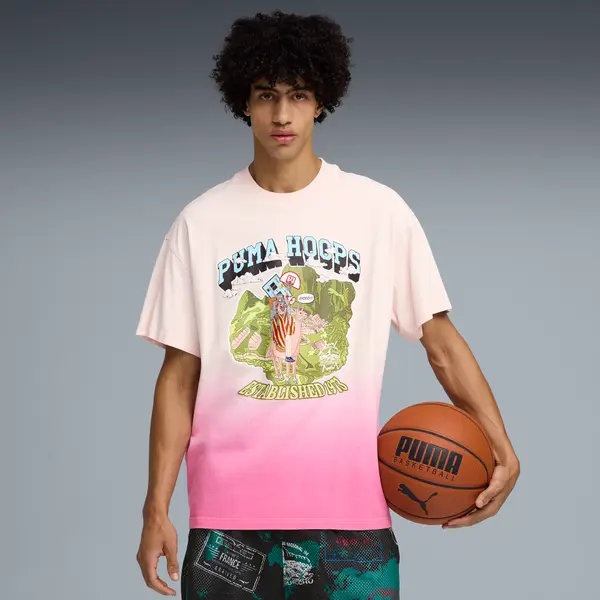 PUMA PUMA ATW Dylan II Oversized Basketball Tee Men, Men, Jasmine Flower/Posie Pink, S